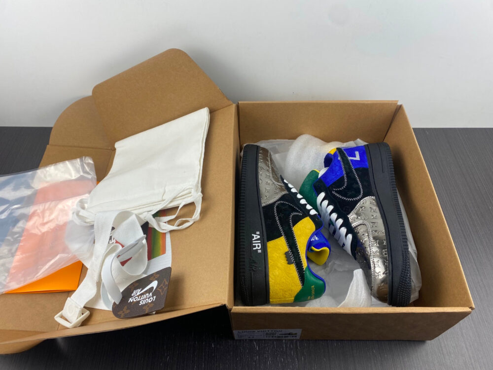 Louis Vuitton x Nike Air Force 1 Chrome Toe - 22