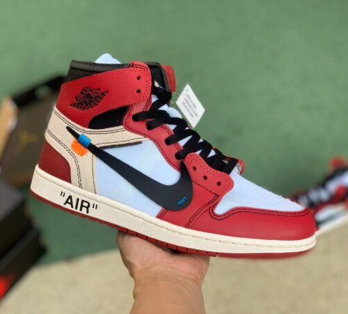 OFF WHITE Air Jordan 1 Chicago Red Extended Size - 13