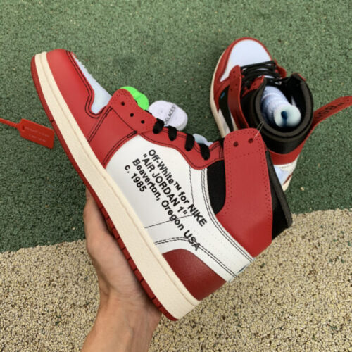 OFF WHITE Air Jordan 1 Chicago Red Extended Size - 8