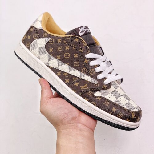 Travis Scott X Air Jordan 1 Low Louis Vuitton Brown