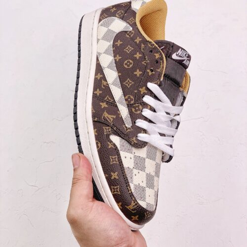 Travis Scott X Air Jordan 1 Low Louis Vuitton Brown - 3