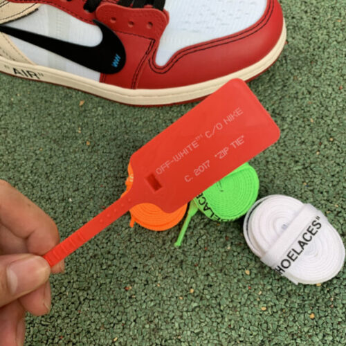 OFF WHITE Air Jordan 1 Chicago Red Extended Size - 7