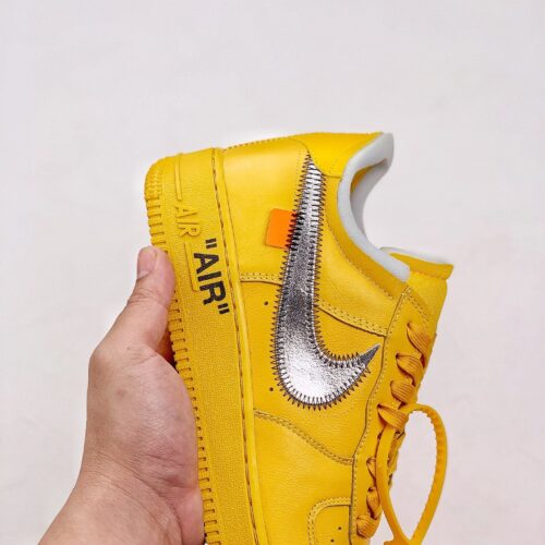 Nike Air Force 1 Low OFF-WHITE University Gold Metallic Silver - 10