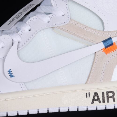 Jordan 1 Retro High Off-White White Extended Size - 8