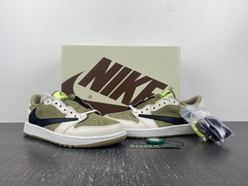 Travis Scott x Air Jordan 1 Low OG SP Golf "Olive" - 11