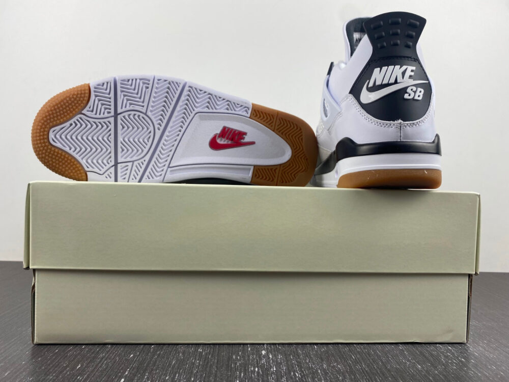Nike SB X Air Jordan 4 White Gray Black - 12