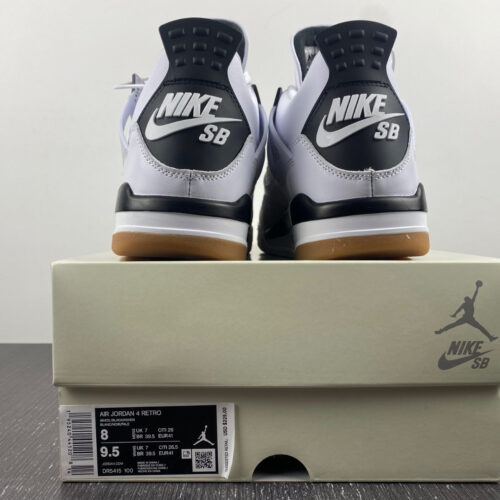 Nike SB X Air Jordan 4 White Gray Black - 9