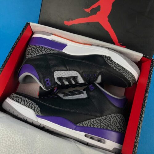 Jordan 3 Retro Black Court Purple - 2