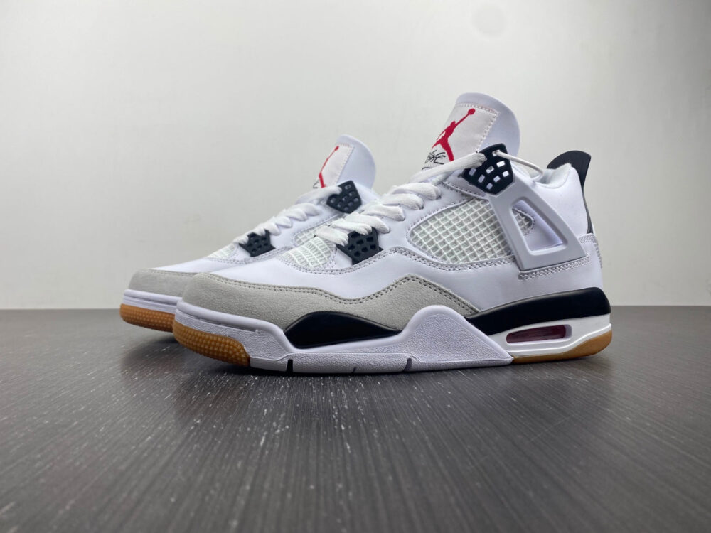 Nike SB X Air Jordan 4 White Gray Black - 13