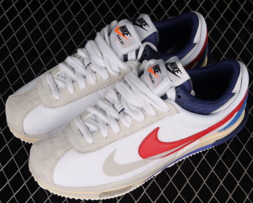 Sacai x Nike Cortez White Red Navy Blue - 7