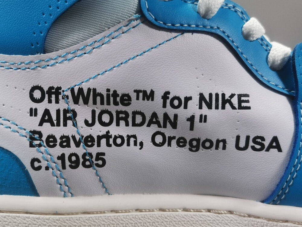 Jordan 1 Retro High Off-White University Blue Extended Size - 14