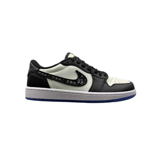 Dior x Air Jordan 1 Low Black Grey Fantasy - USA 4.5=UK 4=EU 36.5