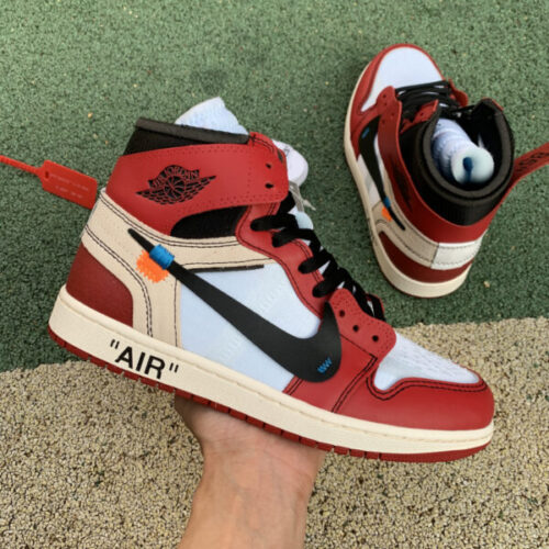 OFF WHITE Air Jordan 1 Chicago Red Extended Size - 2