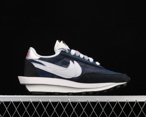 Sacai x Fragment Design x Nike Lvd Waffle Daybreak Grid Navy Blue Black - 4