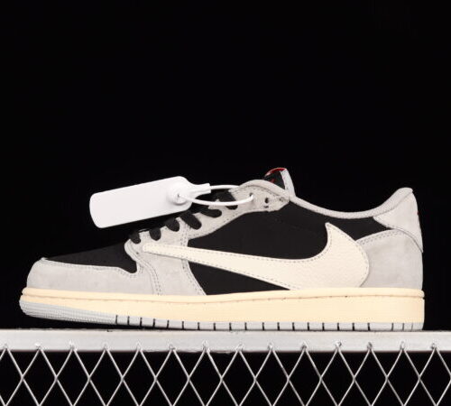Travis Scott x Air Jordan 1 Low Smoke Grey-Black - 5
