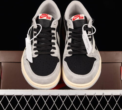 Travis Scott x Air Jordan 1 Low Smoke Grey-Black - 4