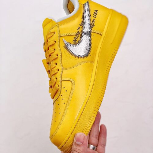 Nike Air Force 1 Low OFF-WHITE University Gold Metallic Silver - 12