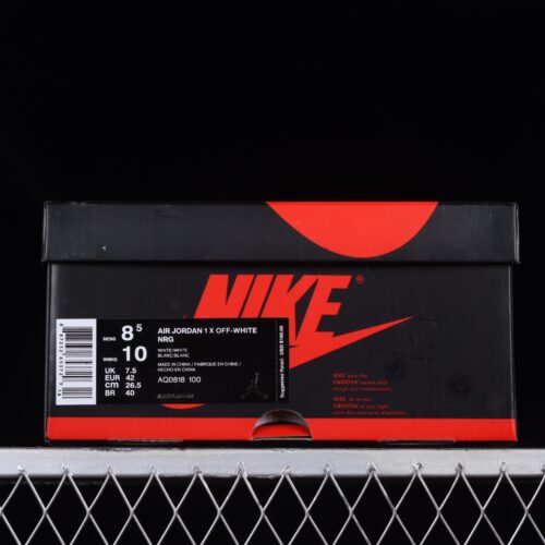 Jordan 1 Retro High Off-White White Extended Size - 7