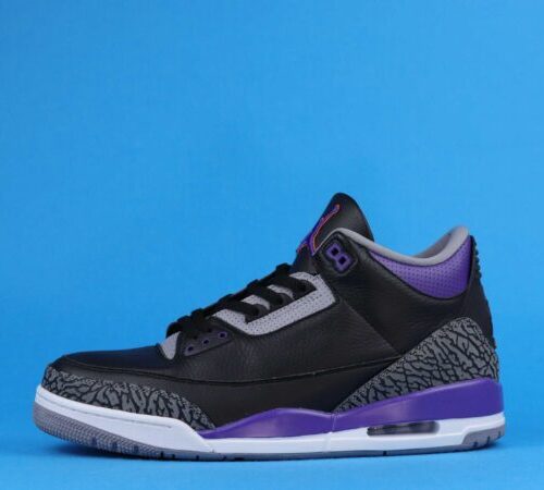 Jordan 3 Retro Black Court Purple - 6