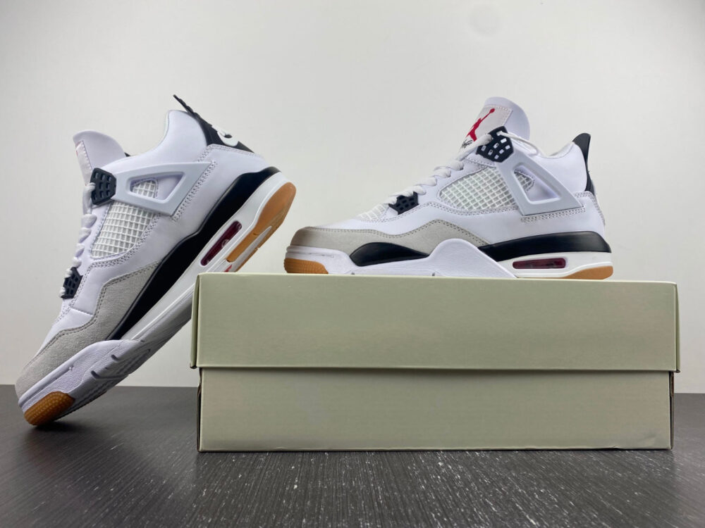 Nike SB X Air Jordan 4 White Gray Black - 11