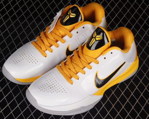 Nike Zoom Kobe 5 White Black Yellow - 3