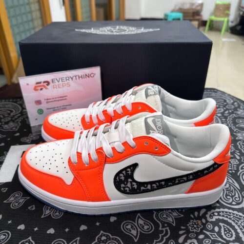 Dior x Air Jordan 1 Low Orange Fantasy - USA 4.5=UK 4=EU 36.5