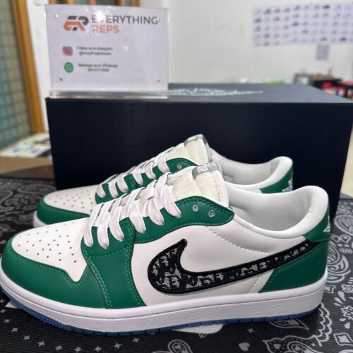 Dior x Air Jordan 1 Low Green Fantasy - USA 4.5=UK 4=EU 36.5