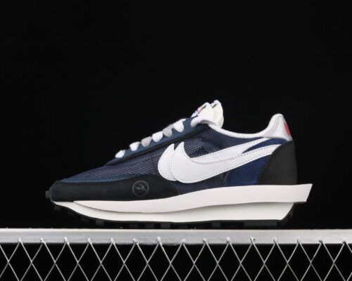 Sacai x Fragment Design x Nike Lvd Waffle Daybreak Grid Navy Blue Black - 5