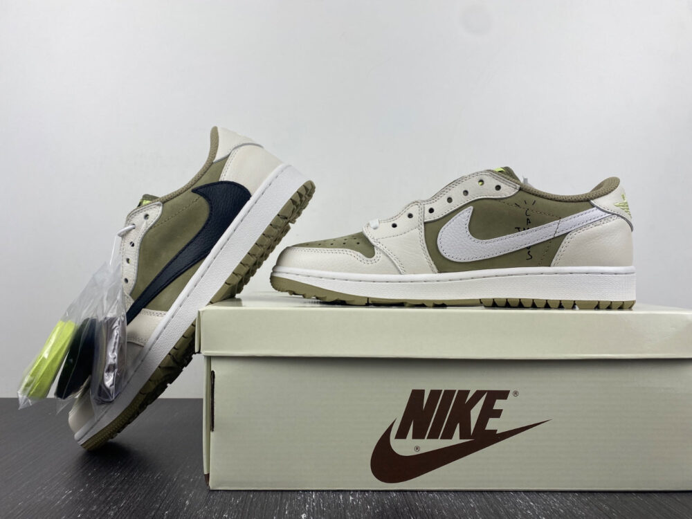 Travis Scott x Air Jordan 1 Low OG SP Golf "Olive" - 9