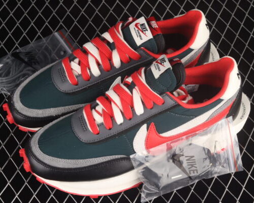 Nike LD Waffle, Sacai Undercover Midnight Spruce University Red - 4