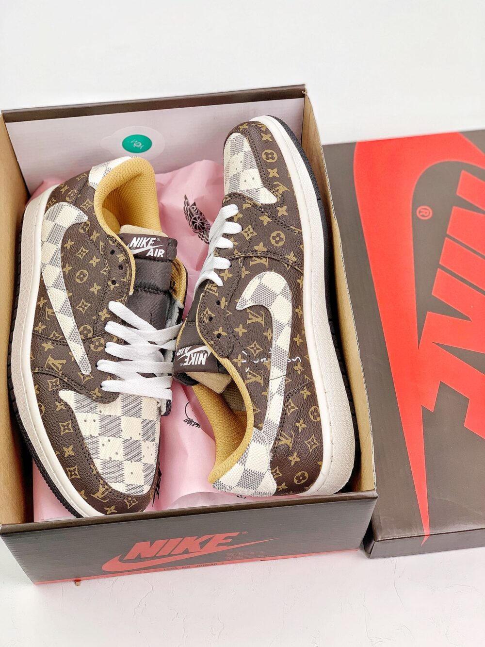 Travis Scott X Air Jordan 1 Low Louis Vuitton Brown - 7