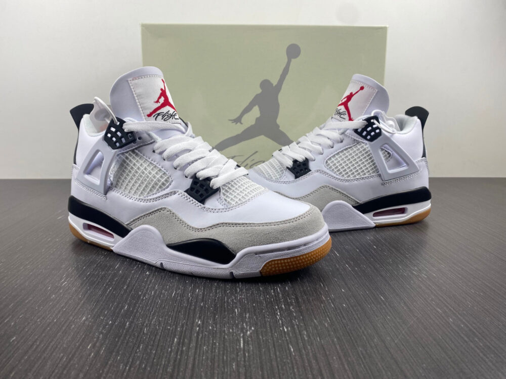 Nike SB X Air Jordan 4 White Gray Black - 5