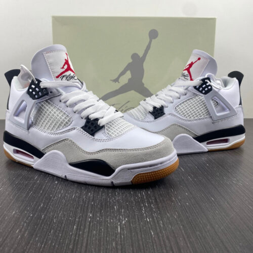 Nike SB X Air Jordan 4 White Gray Black - 5