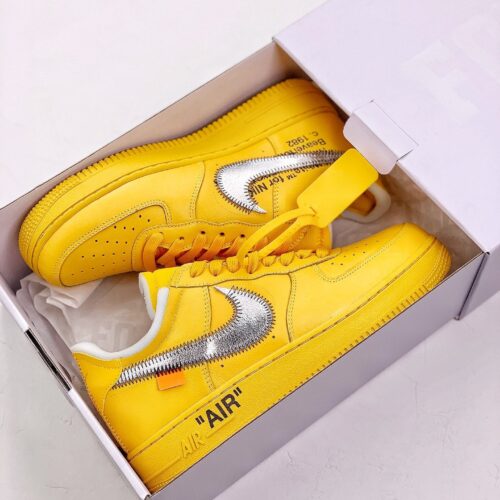Nike Air Force 1 Low OFF-WHITE University Gold Metallic Silver - 6