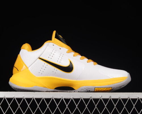 Nike Zoom Kobe 5 White Black Yellow - 12