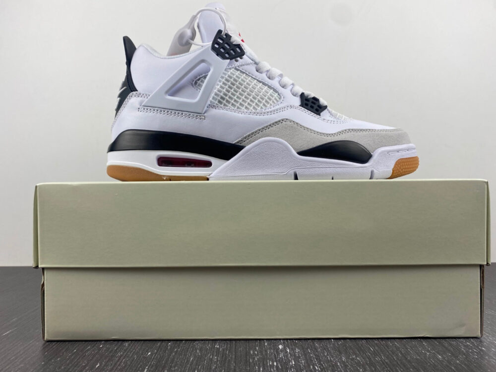 Nike SB X Air Jordan 4 White Gray Black - 4