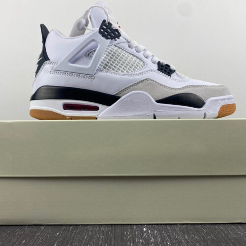 Nike SB X Air Jordan 4 White Gray Black - 4
