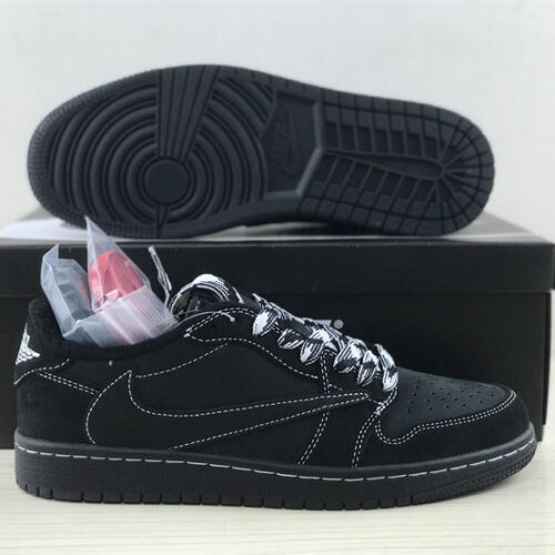 Jordan 1 Retro Low Travis Scott Black Phantom Extended Size 14 - 8