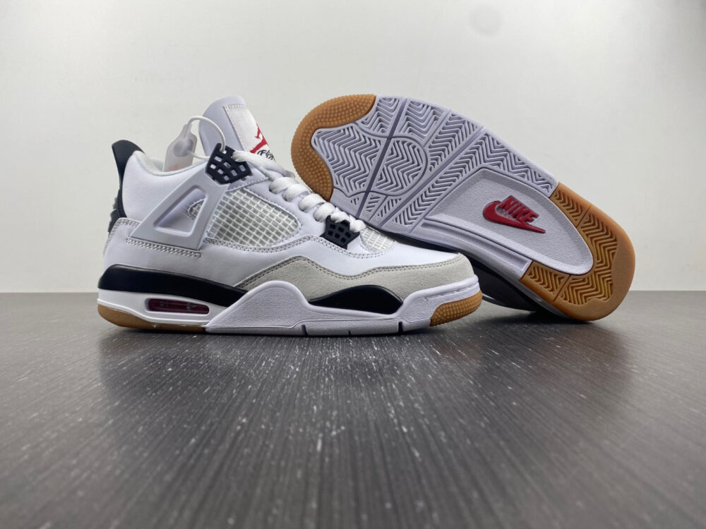 Nike SB X Air Jordan 4 White Gray Black - 2