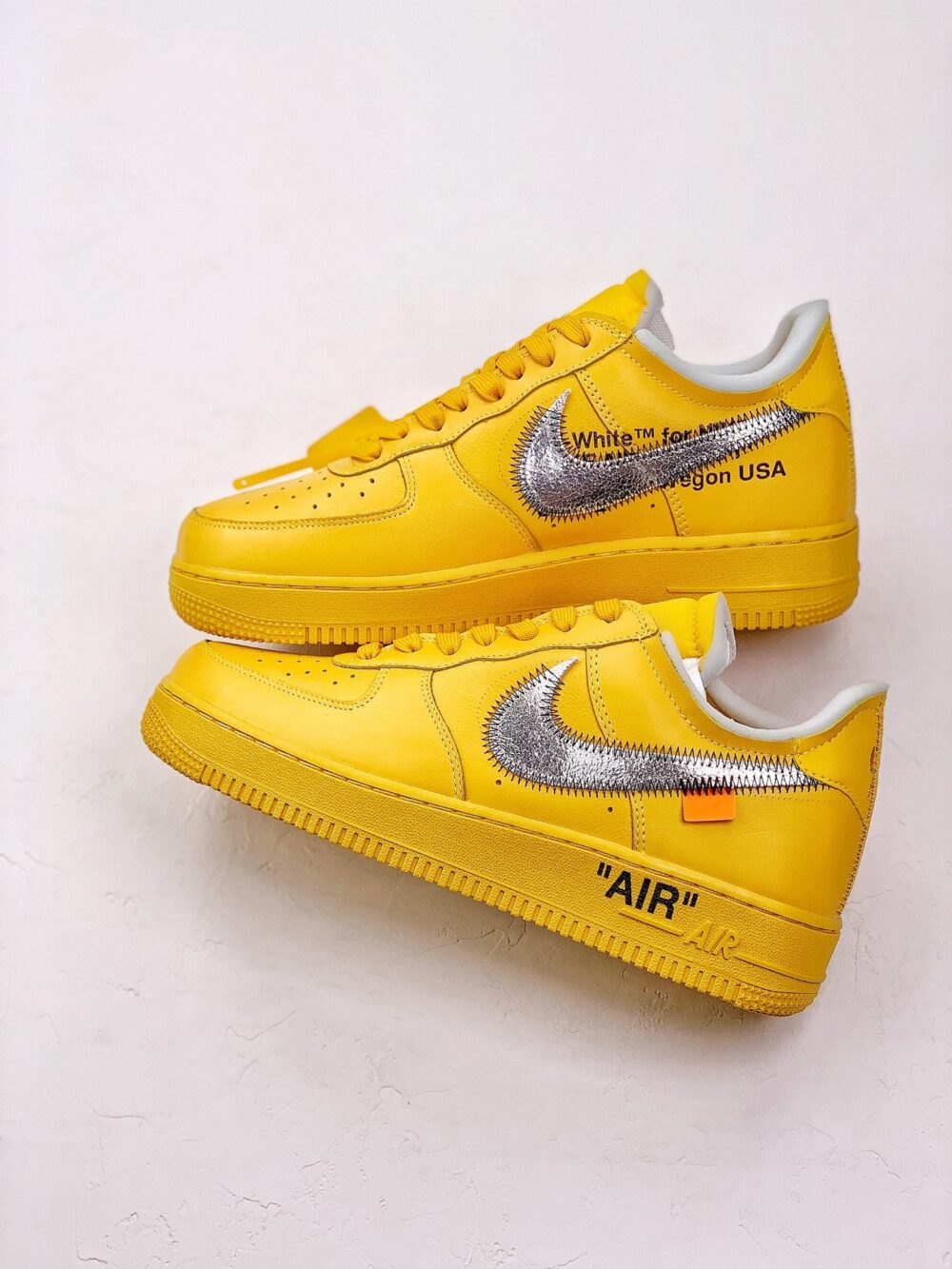Nike Air Force 1 Low OFF-WHITE University Gold Metallic Silver - 5