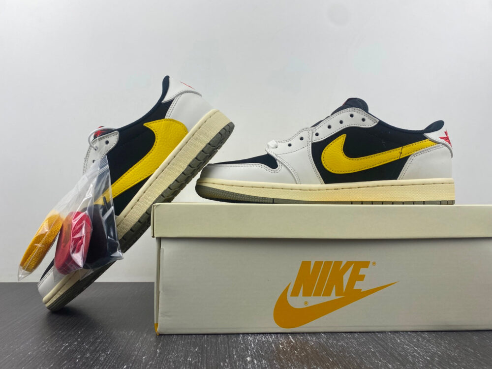 Travis Scott x Air Jordan 1 Yellow White - 4