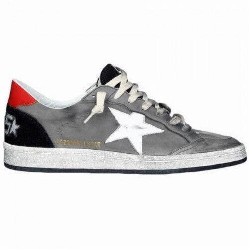 New Golden Goose Womens Gray Ball Star Sneakers