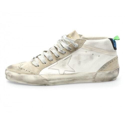 Golden Goose Mens White Mid Star Sneakers - 4